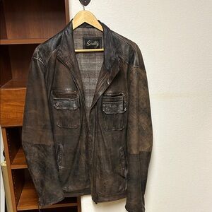 Scully Vintage Leather Military Jacket